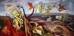 "Vine Dis/ruption", acrylic on canvas30 x 60 in., $3,600.00