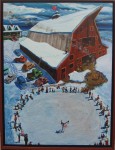 Red Barn, oil on canvas, 40 x 30 in.