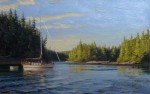 Evening in the Central Coast, oil on board, 9 x 14 in.