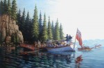 Incident off Escape Point, oil on board, 20 x 30 in.