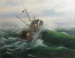 Offshore, oil on board, 24 x 30 in.