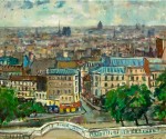 Llewellyn Petley-Jones, "Maisons de Paris", oil on canvas, 17.5x21in.