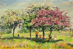 Llewellyn Petley-Jones, "Summer", oil on canvas, 17x25in