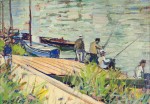Llewellyn Petley-Jones, "Towpath, Richmond", oil on canvas, 16.5x20.5in.